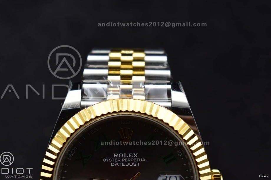 YG Gray 1:1 Bracelet 41 (Gain Weight) Dial Roman SS Best Steel 126333 Edition SH3235 904L SS ARF YG Green DateJust on Jubilee 1103